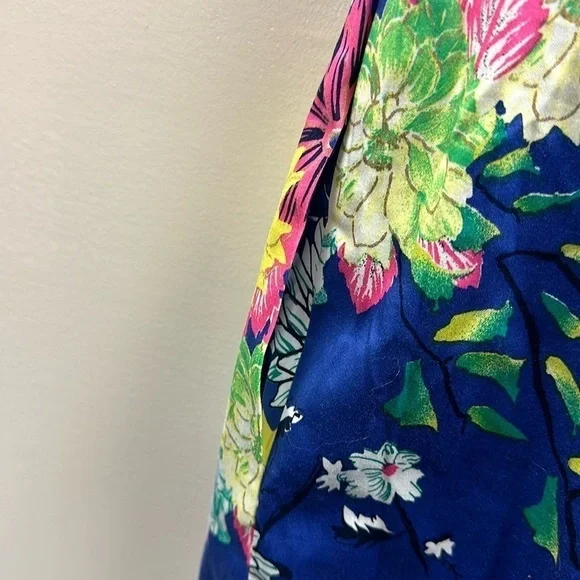 BGL Floral Print One Shoulder Cotton Dress Pleats Sz 10 (EU 42) Party Wedding - Picture 7 of 12